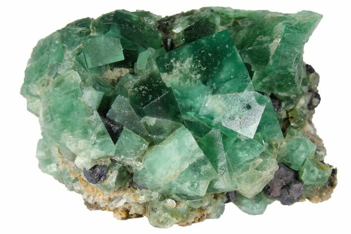 Fluorite Crystal Cluster with Galena- Rogerley Mine #132974